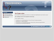 Tablet Screenshot of fragebogen24.com